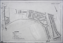853527 Plattegrond van een deel van de stad Utrecht (het gebied tussen de Blauwkapelseweg/ Admiraal van Gentstraat/ ...